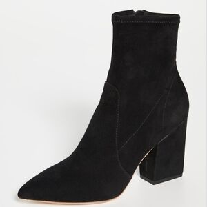 Loeffler Randall Isla Booties - Black Suede - Size 6.5